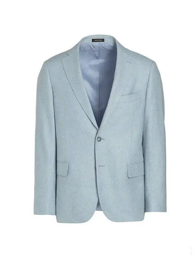 Saks Fifth Avenue Men's COLLECTION Speckled Silk & Wool-Blend Two-Button Sport Coat - Soft Blue - Size 42