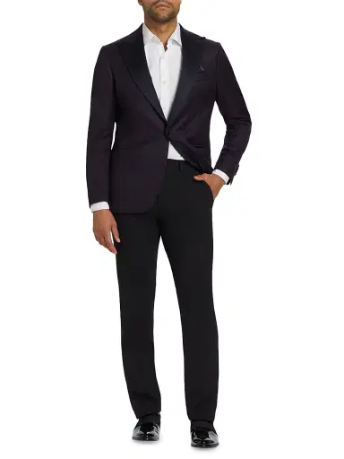 Saks Fifth Avenue Men's COLLECTION Jacquard Dinner Jacket - Dark Purple - Size 46 | Thumbnail 2 Saks Fifth Avenue Men's COLLECTION Jacquard Dinner Jacket - Dark Purple - Size 46 | Thumbnail 2