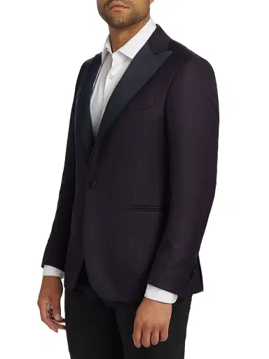Saks Fifth Avenue Men's COLLECTION Jacquard Dinner Jacket - Dark Purple - Size 46 | Thumbnail 4 Saks Fifth Avenue Men's COLLECTION Jacquard Dinner Jacket - Dark Purple - Size 46 | Thumbnail 4