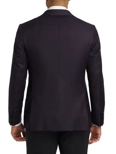 Saks Fifth Avenue Men's COLLECTION Jacquard Dinner Jacket - Dark Purple - Size 46 | Thumbnail 5 Saks Fifth Avenue Men's COLLECTION Jacquard Dinner Jacket - Dark Purple - Size 46 | Thumbnail 5