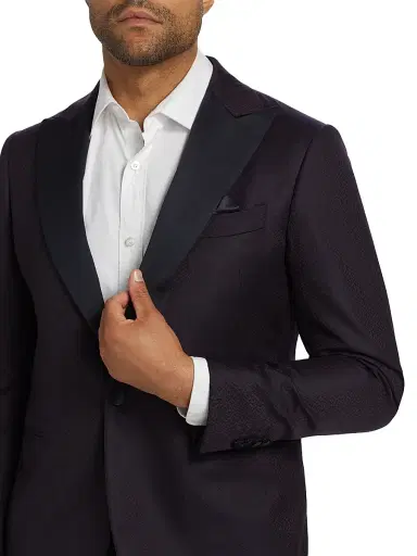 Saks Fifth Avenue Men's COLLECTION Jacquard Dinner Jacket - Dark Purple - Size 46 | Thumbnail 6 Saks Fifth Avenue Men's COLLECTION Jacquard Dinner Jacket - Dark Purple - Size 46 | Thumbnail 6