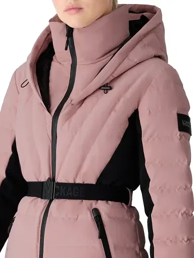 Mackage Women's Elita Belted Down Ski Jacket - Blush - Size XL | Thumbnail 5 Mackage Women's Elita Belted Down Ski Jacket - Blush - Size XL | Thumbnail 5