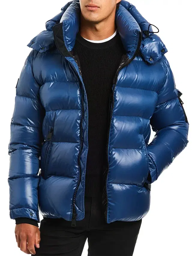 SAM. Men's Glacier Quilted Down Jacket - Ocean
