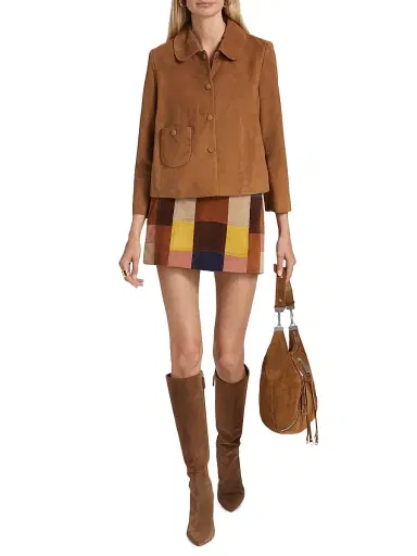 Ba&sh Women's Milos Leather Jacket - Camel - Size XL | Thumbnail 2