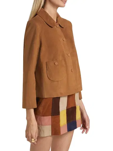 Ba&sh Women's Milos Leather Jacket - Camel - Size XL | Thumbnail 4