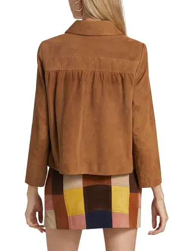 Ba&sh Women's Milos Leather Jacket - Camel - Size XL | Thumbnail 5