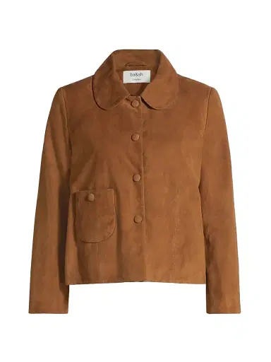 Ba&sh Women's Milos Leather Jacket - Camel - Size XL | Thumbnail 1