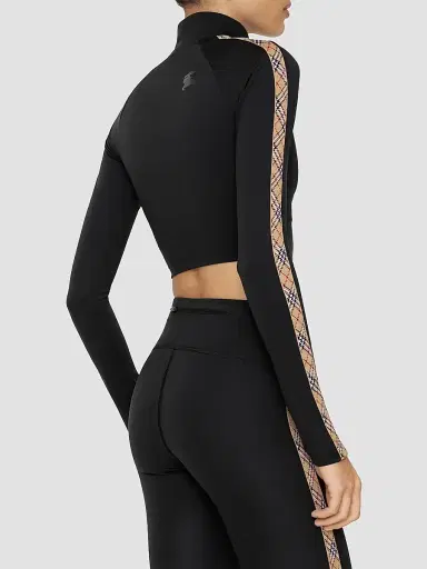 Burberry Women's Astrid Stretch-Nylon Crop Track Jacket - Black - Size XXL | Thumbnail 3 Burberry Women's Astrid Stretch-Nylon Crop Track Jacket - Black - Size XXL | Thumbnail 3