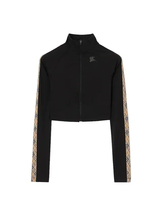 Women's Astrid Stretch-Nylon Crop Track Jacket - Black