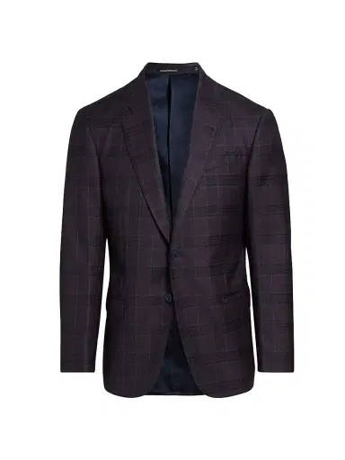 Emporio Armani Men's Plaid Wool Sport Coat | Thumbnail 1 Emporio Armani Men's Plaid Wool Sport Coat | Thumbnail 1