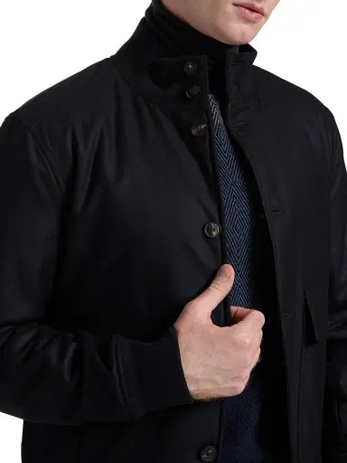 Emporio Armani Men's Wool Bomber Jacket - Dark Navy - Size 40 | Thumbnail 6 Emporio Armani Men's Wool Bomber Jacket - Dark Navy - Size 40 | Thumbnail 6