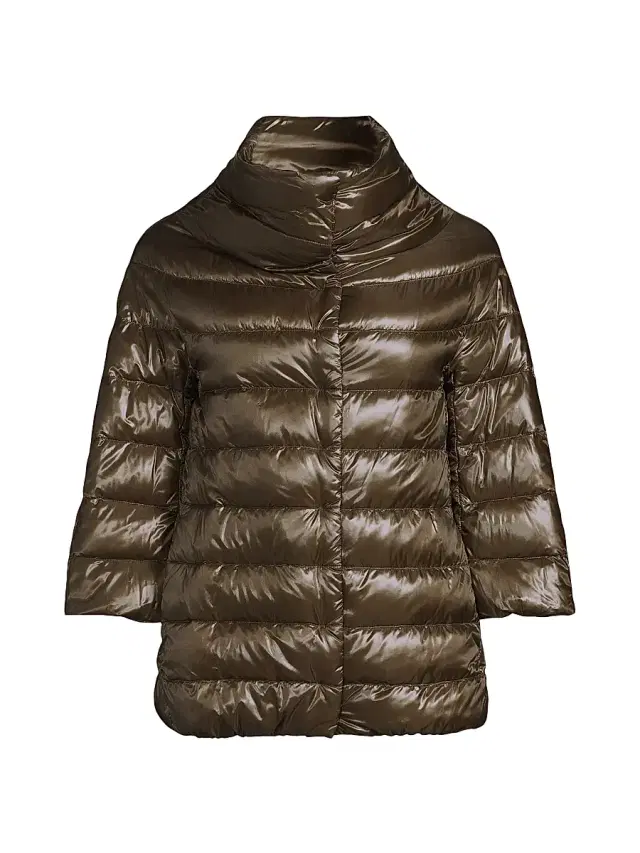Women's Iconico Aminta Cocoon Down Puffer Coat - Olive Green