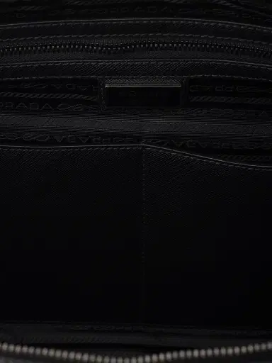Prada Men's Re-Nylon and Saffiano Leather Work Bag - Black | Thumbnail 6