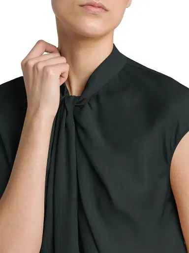 Giorgio Armani Women's Double Georgette Washed Silk Shirt - Black Forest - Size 14 | Thumbnail 6 Giorgio Armani Women's Double Georgette Washed Silk Shirt - Black Forest - Size 14 | Thumbnail 6