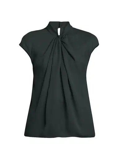 Giorgio Armani Women's Double Georgette Washed Silk Shirt - Black Forest - Size 14 | Thumbnail 1 Giorgio Armani Women's Double Georgette Washed Silk Shirt - Black Forest - Size 14 | Thumbnail 1