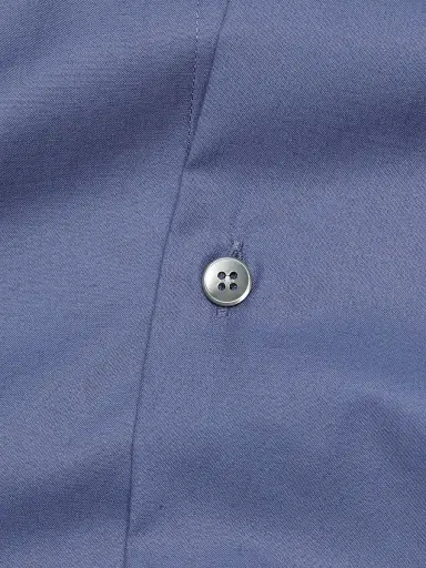 Giorgio Armani Men's Shiny Cotton Button-Front Shirt - Blue | Thumbnail 7 Giorgio Armani Men's Shiny Cotton Button-Front Shirt - Blue | Thumbnail 7