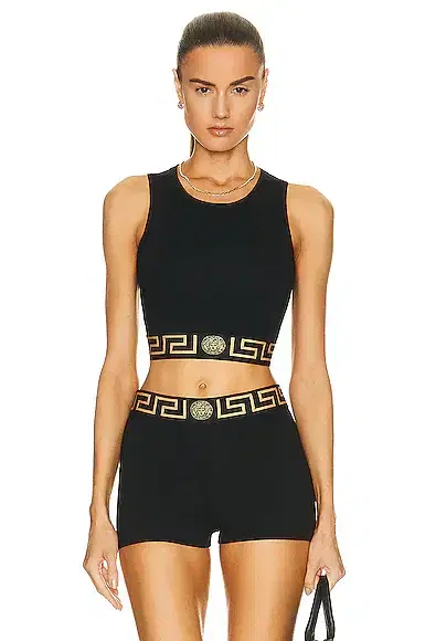VERSACE Greca Border Bralette Top