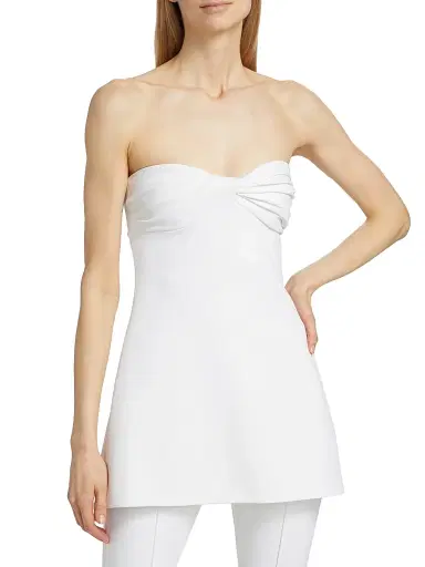 Rosetta Getty Women's Twist Strapless Peplum Top | Thumbnail 3 Rosetta Getty Women's Twist Strapless Peplum Top | Thumbnail 3