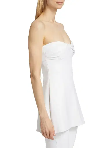 Rosetta Getty Women's Twist Strapless Peplum Top | Thumbnail 4 Rosetta Getty Women's Twist Strapless Peplum Top | Thumbnail 4