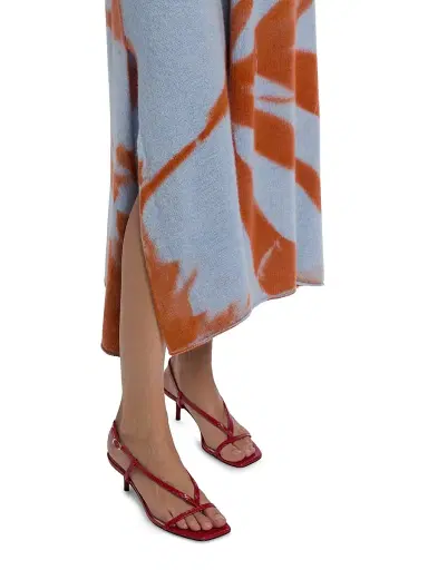 The Elder Statesman Women's Mythic Dyed Cashmere Midi-Skirt - Ice Persimmon | Thumbnail 6