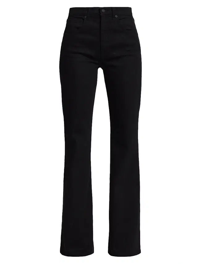 Nili Lotan Women's Celia High-Waisted Boot-Cut Jeans - Distressed Black