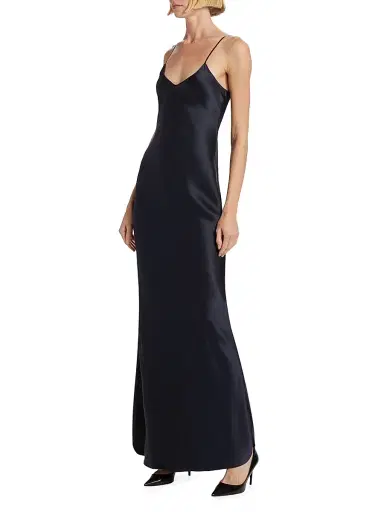 Nili Lotan Women's Cami Silk Sleeveless Gown - Midnight - Size Large | Thumbnail 4 Nili Lotan Women's Cami Silk Sleeveless Gown - Midnight - Size Large | Thumbnail 4
