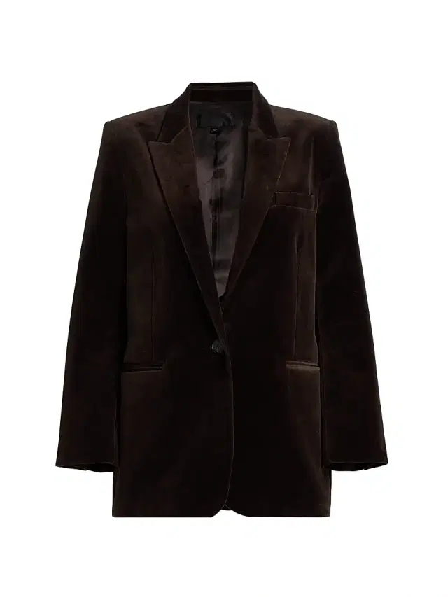 Nili Lotan Women's Diane Stretch-Velvet Blazer - Espresso