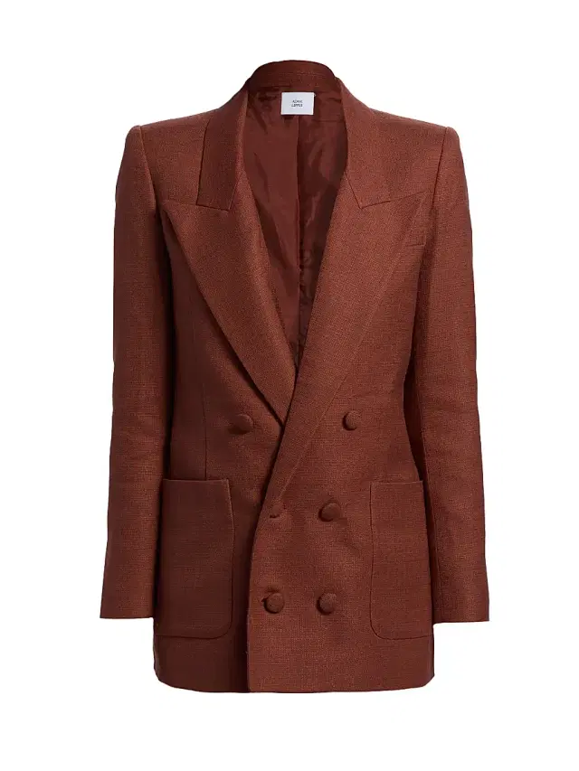 Adam Lippes Women's Riva Stretch Canvas Blazer - Sienna