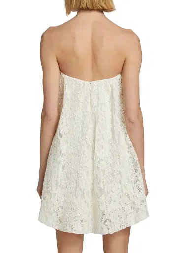 ALEJANDRA ALONSO ROJAS Women's Floral Lace Bubble Minidress | Thumbnail 5