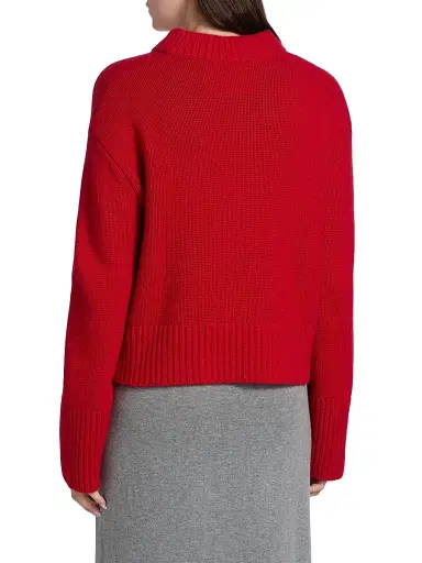 Lisa Yang Women's Sony Drop-Shoulder Cashmere Sweater - Goji Berry | Thumbnail 5