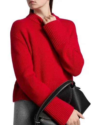 Lisa Yang Women's Sony Drop-Shoulder Cashmere Sweater - Goji Berry | Thumbnail 6