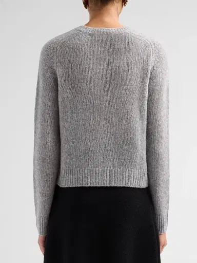 Lisa Yang Women's Solene Cashmere-Silk Regular-Fit Sweater - Cloudy - Size Medium | Thumbnail 3