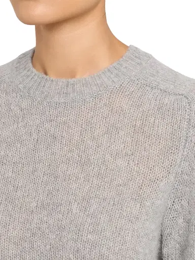 Lisa Yang Women's Solene Cashmere-Silk Regular-Fit Sweater - Cloudy - Size Medium | Thumbnail 5