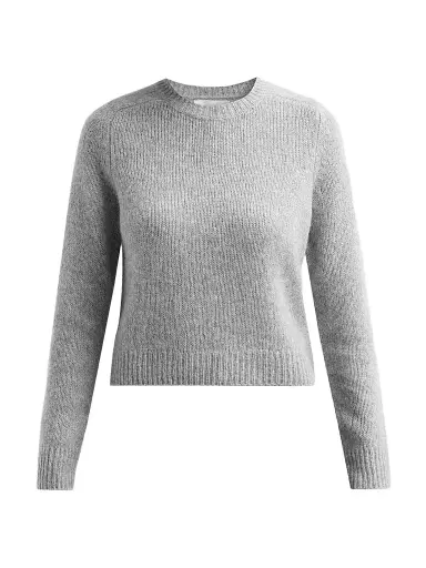 Lisa Yang Women's Solene Cashmere-Silk Regular-Fit Sweater - Cloudy - Size Medium | Thumbnail 1