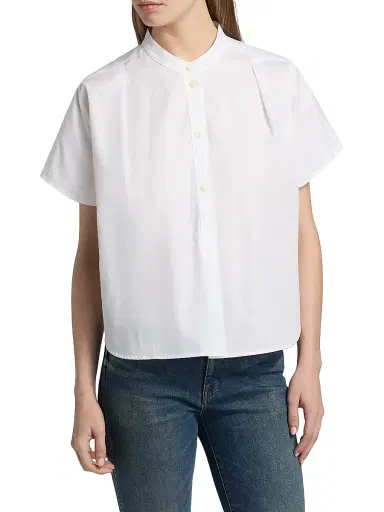 Jamie Haller Women's The Amalfi Cotton Shirt - White - Size Small | Thumbnail 3 Jamie Haller Women's The Amalfi Cotton Shirt - White - Size Small | Thumbnail 3