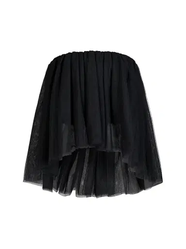 Et Ochs Women's Palmer Tulle Scrunchie Top - Black | Thumbnail 1