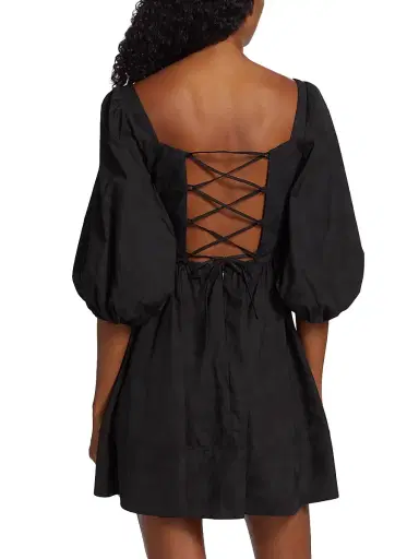 Michelle Smith Women's x Saks Claudia Balloon-Sleeve Minidress | Thumbnail 5 Michelle Smith Women's x Saks Claudia Balloon-Sleeve Minidress | Thumbnail 5