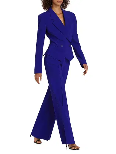 Prabal Gurung Women's High-Rise Wide-Leg Pants - Cobalt | Thumbnail 2 Prabal Gurung Women's High-Rise Wide-Leg Pants - Cobalt | Thumbnail 2
