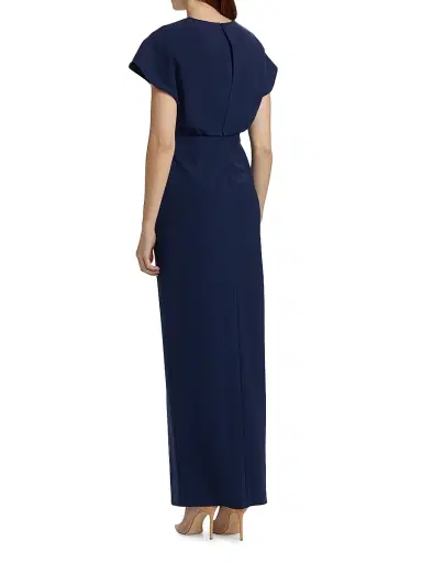 Prabal Gurung Women's Jackie Twist-Front Gown - Navy | Thumbnail 5 Prabal Gurung Women's Jackie Twist-Front Gown - Navy | Thumbnail 5