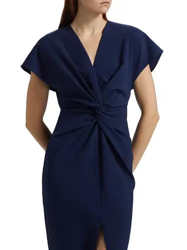Prabal Gurung Women's Jackie Twist-Front Gown - Navy | Thumbnail 6 Prabal Gurung Women's Jackie Twist-Front Gown - Navy | Thumbnail 6