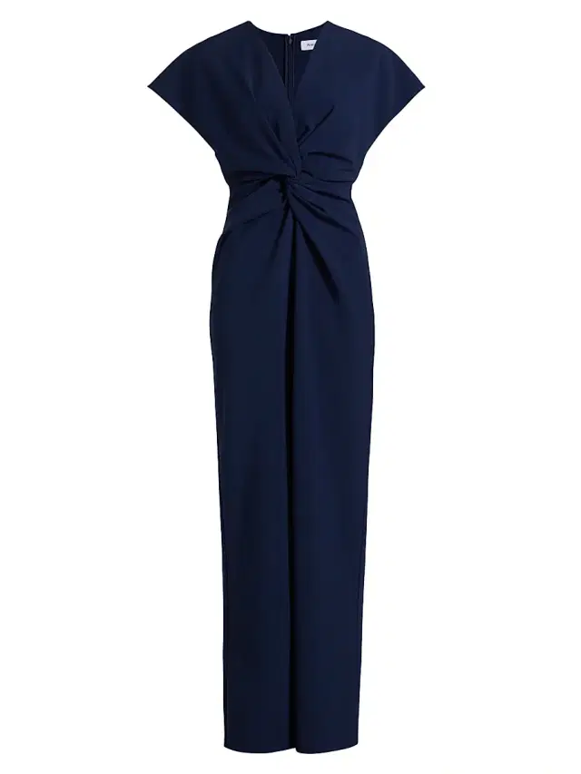 Prabal Gurung Women's Jackie Twist-Front Gown - Navy