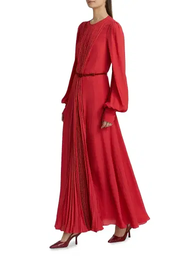 Prabal Gurung Women's Huma Pleated Maxi Dress - Sunkiss Coral | Thumbnail 4 Prabal Gurung Women's Huma Pleated Maxi Dress - Sunkiss Coral | Thumbnail 4