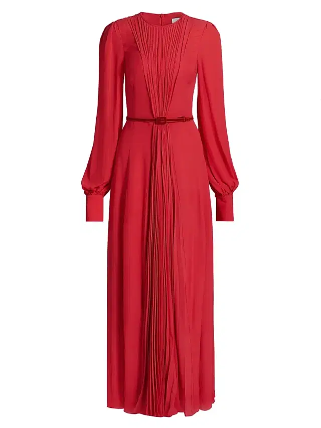 Prabal Gurung Women's Huma Pleated Maxi Dress - Sunkiss Coral