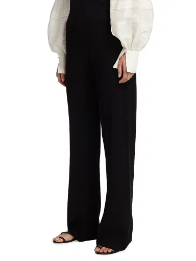 Altuzarra Women's Hypnos Wide-Leg Pants - Black - Size Large | Thumbnail 3