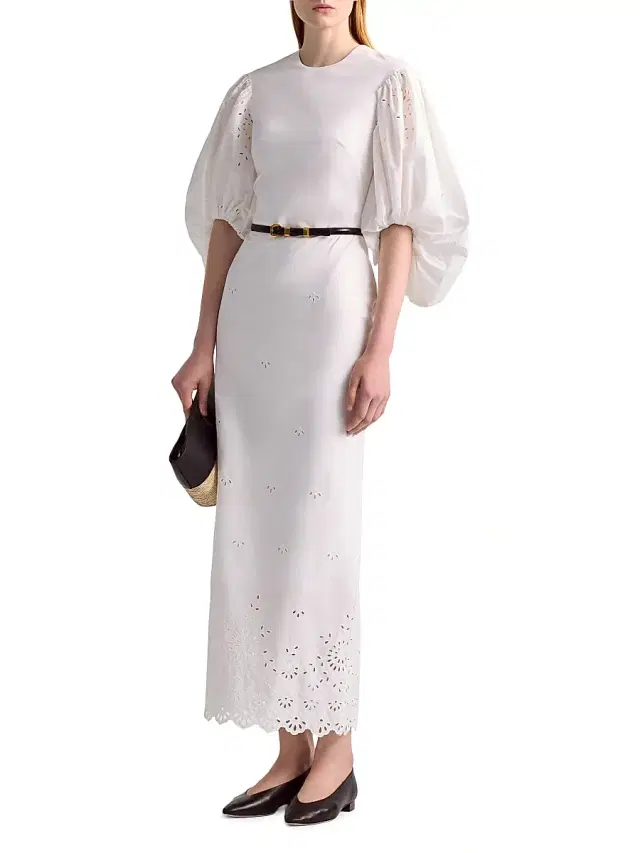 Altuzarra Women's Danielle Eyelet Puff-Sleeve Cocktail Dress