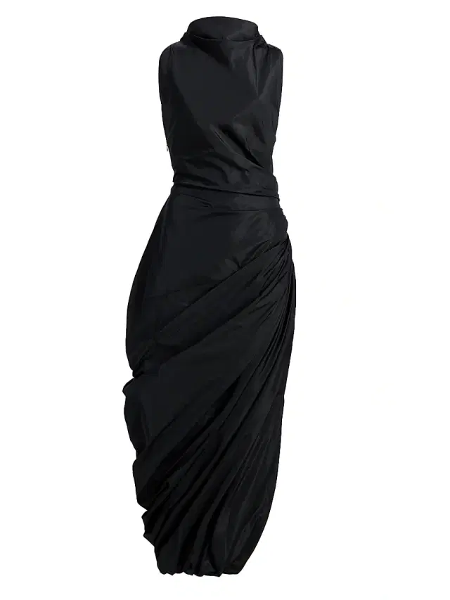 Altuzarra Women's Dora Gathered Taffeta Dress - Black