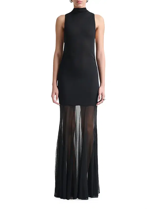 Altuzarra Women's Alicka Sheer-Skirt Sleeveless Maxi Dress - Black