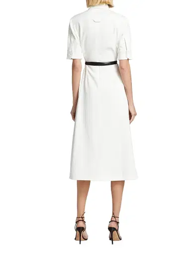 Altuzarra Women's Kieran Belted Stretch Denim Shirtdress - Optic White | Thumbnail 5