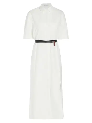 Altuzarra Women's Kieran Belted Stretch Denim Shirtdress - Optic White | Thumbnail 1