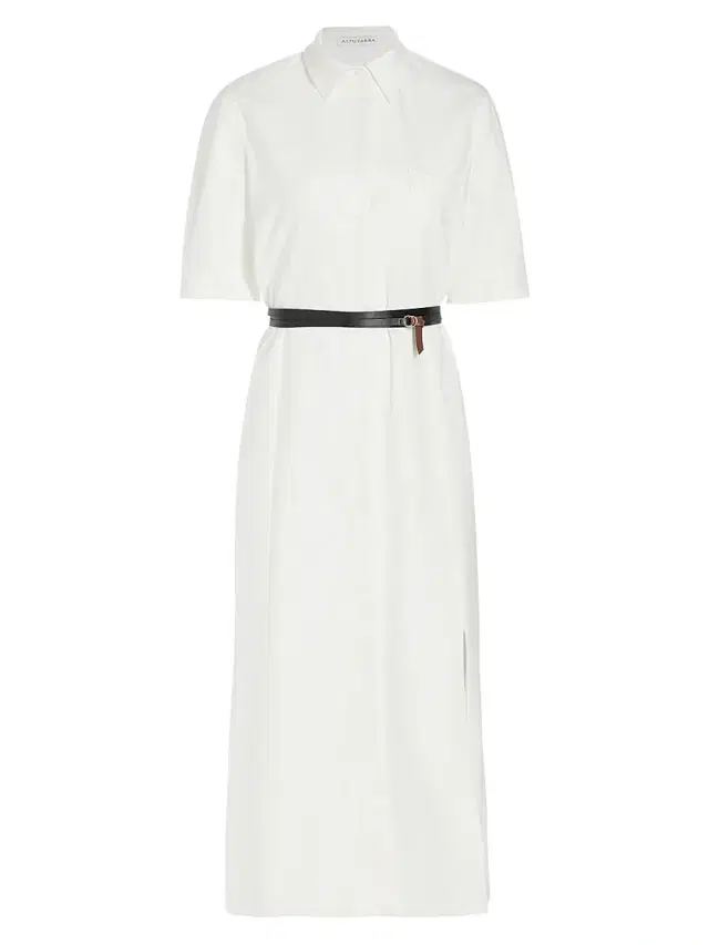 Altuzarra Women's Kieran Belted Stretch Denim Shirtdress - Optic White